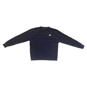 Nike Men’s Medium Black Crewneck Sweatshirt Winter Cozy Pullover